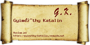 Gyimóthy Katalin névjegykártya