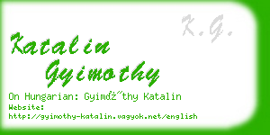 katalin gyimothy business card